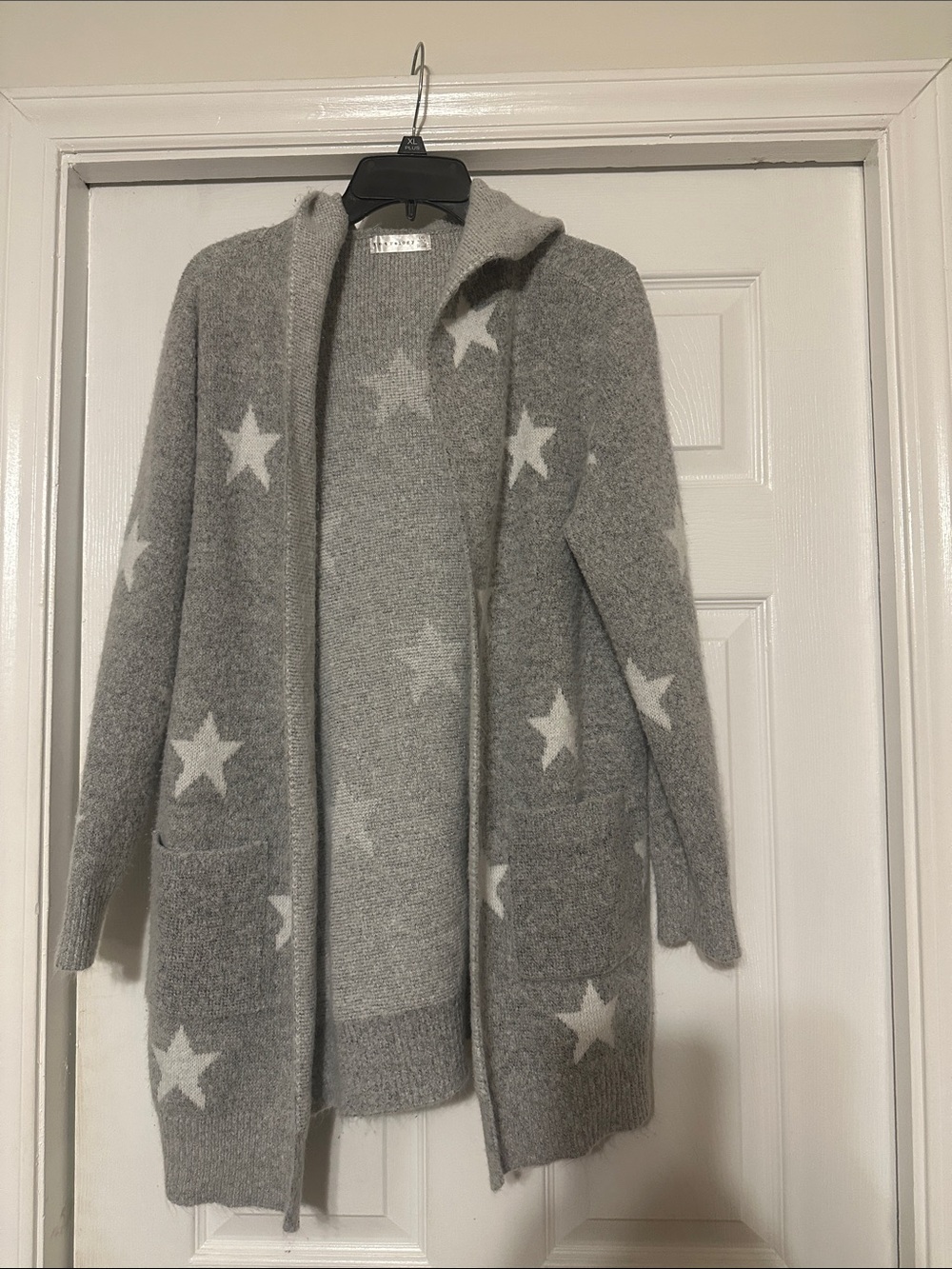 Grey Star Hooded Open Cardigan